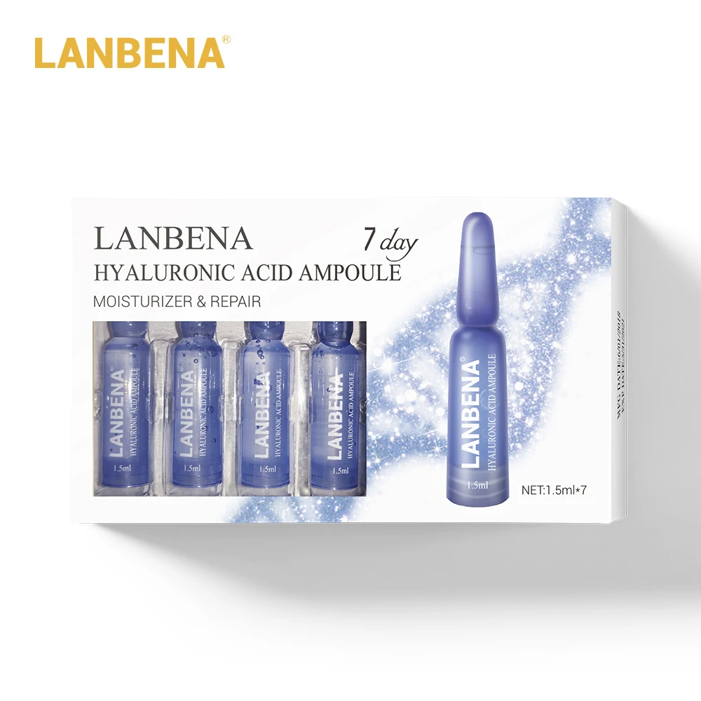 Сыворотка для ампул с гиалуроновой кислотой Lanbena питательная увлажняющая