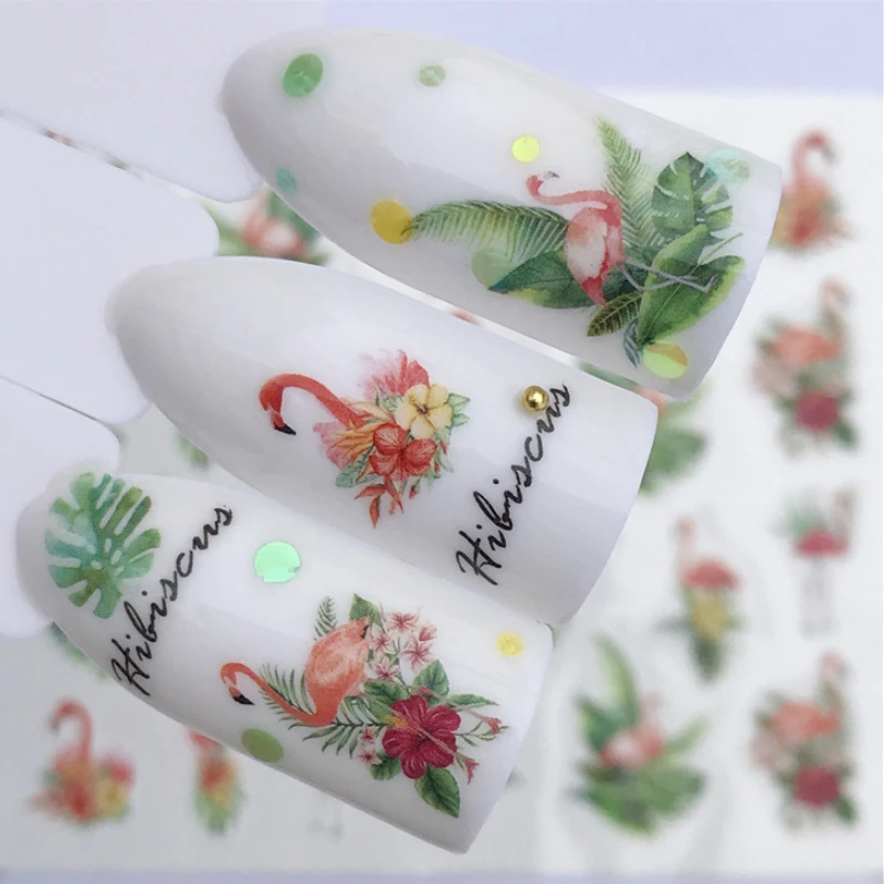 1PC YZWLE Flower Series Stickers Nails Blooming Fashion for Lavender Nail Art Water Transfer New | Красота и здоровье