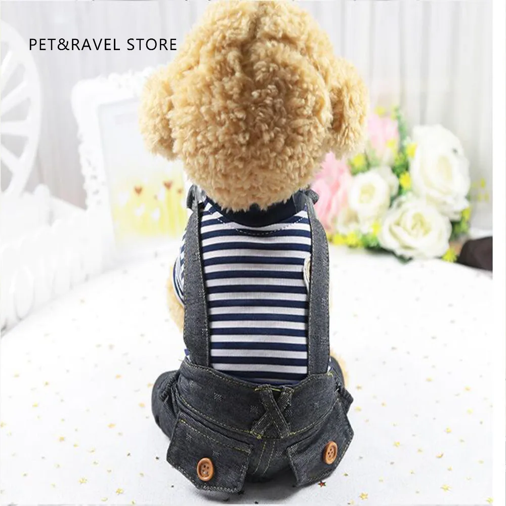 New Pets Articles The Dog Clothes Lattice Four Leg Straps Cowboy Spring And Autumn A Piece Of Generation chihuahua clothes | Дом и сад