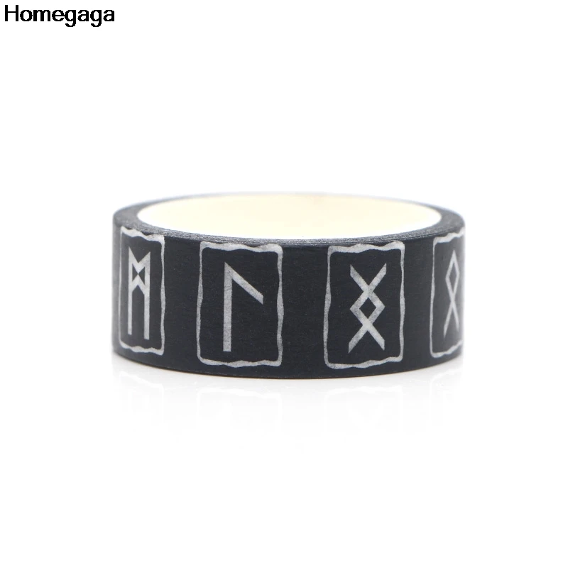 Homegaga vikings руны Мода Мультфильм Аниме Забавный васи diy Скрапбукинг клейкая маскирующая Лента Печатный узор наклейки d1984