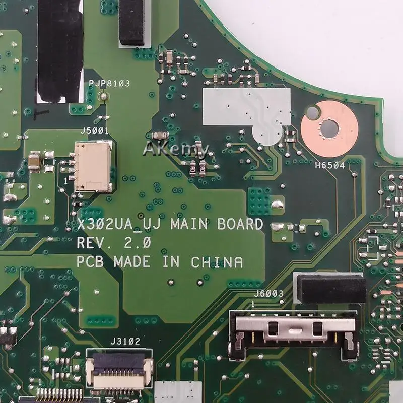 Akemy X302UJ с I3 6100 CPU 4 Гб RAM материнская плата для Asus X302UA ноутбука Rev 2 0 DDR4 4G UJ основная