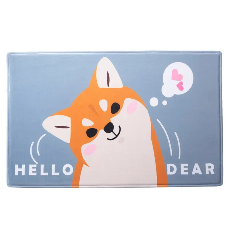 

Household Thick Flannel Strips For Bedroom Bathroom Door Water Absorption Bathroom Anti-slip Mats Cartoon Mats