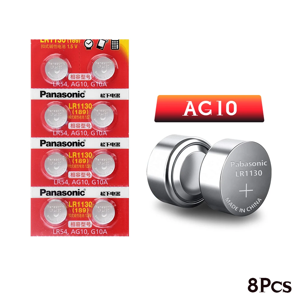 Батарейка AG10 LR1130 LR54 кнопочные элементы 1 5 в щелочная D189 D389 D390 G10 G10A 1159SO 1168A 189 для