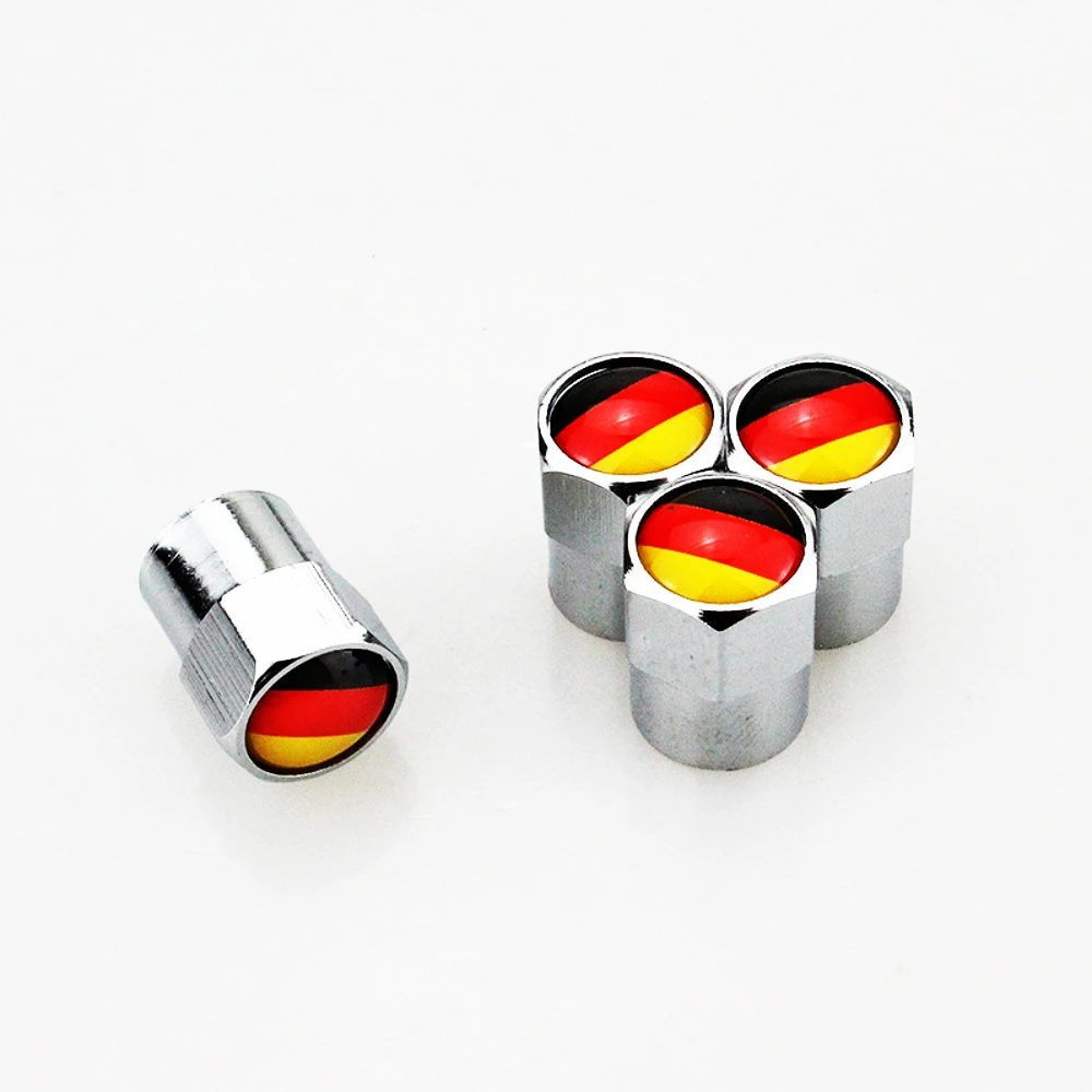 

4 X Auto Accessories Metal Car Wheel Valve Caps German Flag Logo for BMW X1 X3 X5 1series 3series 5series 7series ///M Series