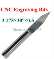 10 pcs 3 175mm shank 30 degree 0 5mm flat bottom cnc router tools cutting bitscarving toolsv shape engraving bitpcb cutters