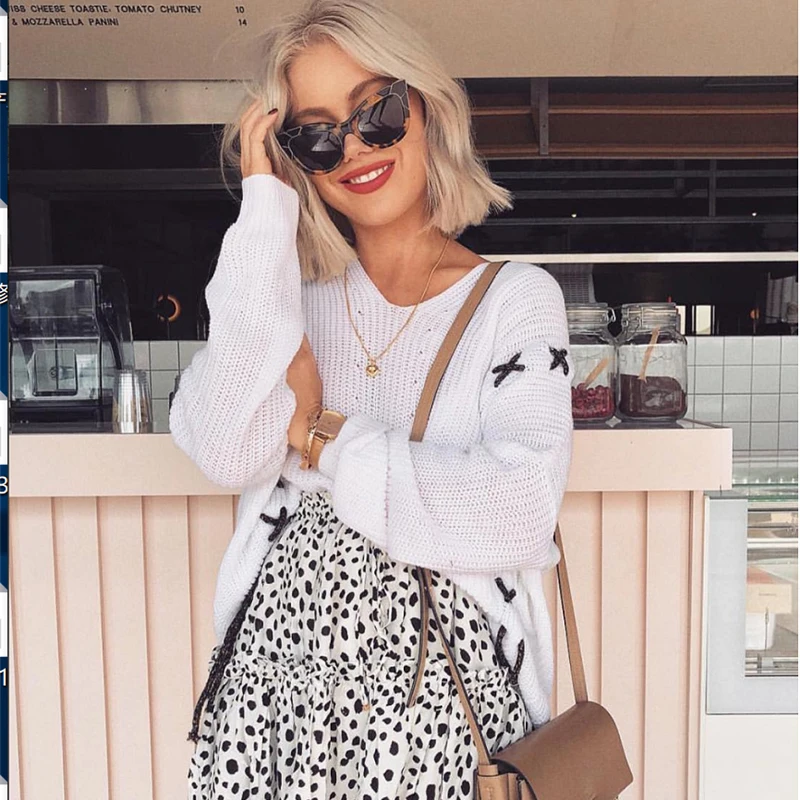 Women Winter Sweater Clothes Knitted Outwear Oversized Korean Style Knitwear Jumper coat Female Fashion Casual | Женская одежда
