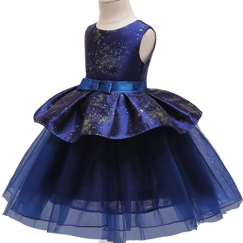Осень 2017 элегантное платье на выпускной для девочек детские платья принцессы с