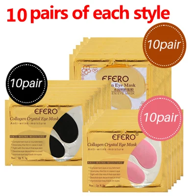 30pair style 15 60 шт. 24 K Золотая Сыворотка Коллагеновая маска для глаз Сыворотка белок гелевые патчи для глаз против морщин увлажняющий крем для век маска для лица - Цвет: 30pair style 15