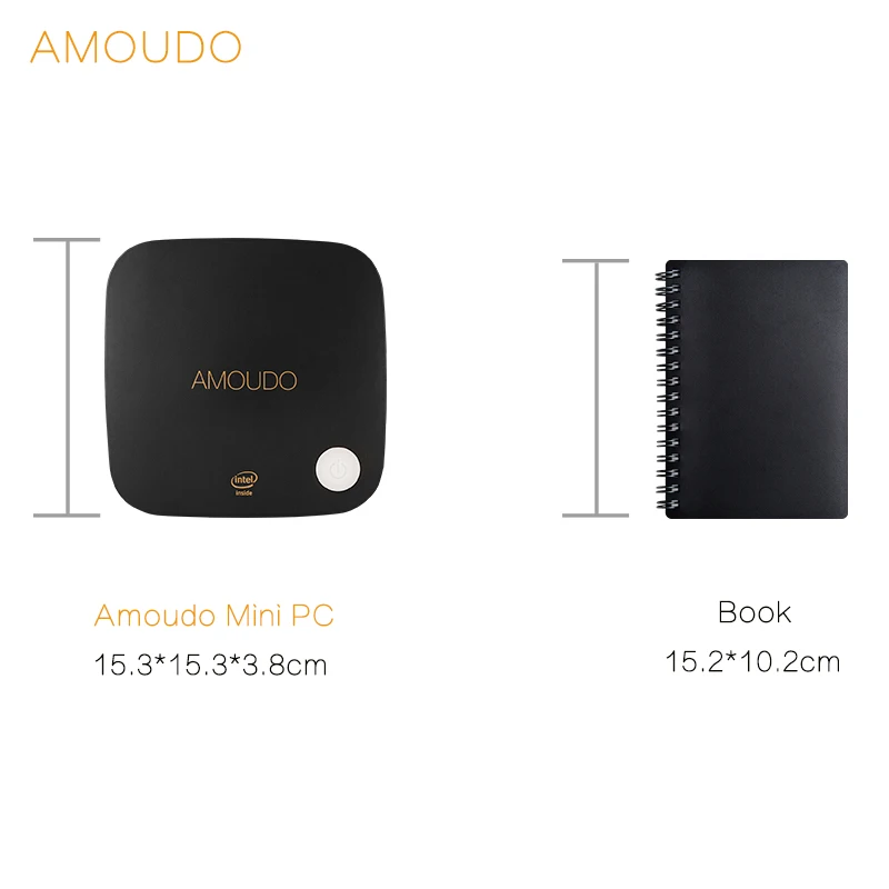 Amoudo intel core i5-4200U 8 ГБ ОЗУ+ 256 ГБ ssd+ 500 Гб hdd windows 10 система wifi bluetooth гигабитная сеть HDMI мини-ПК настольный компьютер
