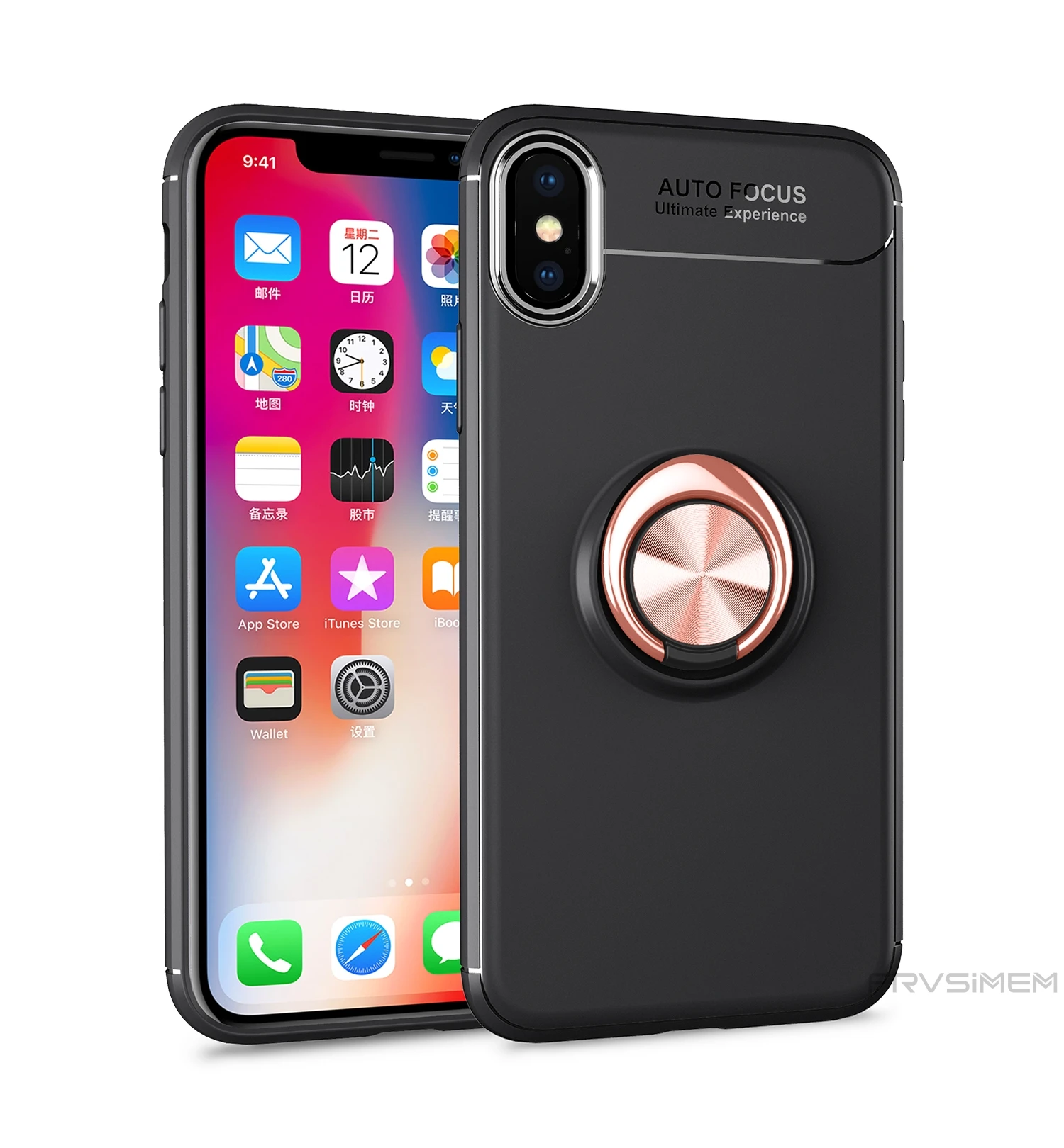 Мягкий чехол с кольцом на палец для iphone XS MAX XR 7 8 6X10 6S Plus матовый Силиконовый чехол для телефона с автофокусом