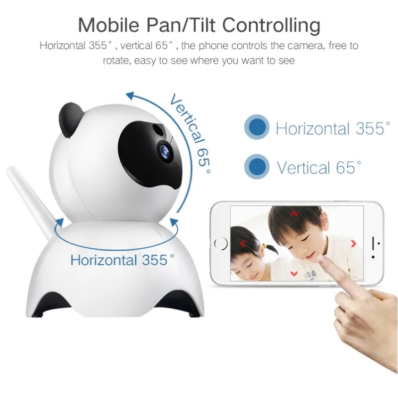 Panda Shape PTZ сетевая камера PD10 HD 1080P Домашняя безопасность Wifi ip детский монитор с