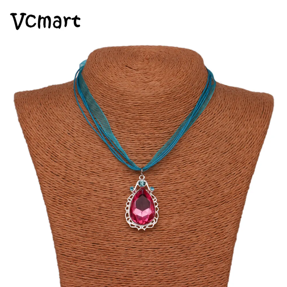 Vcmart 1 шт. лента София ожерелье Принцесса София первая цепочка ожерелье с розовой каплей амулет кулон