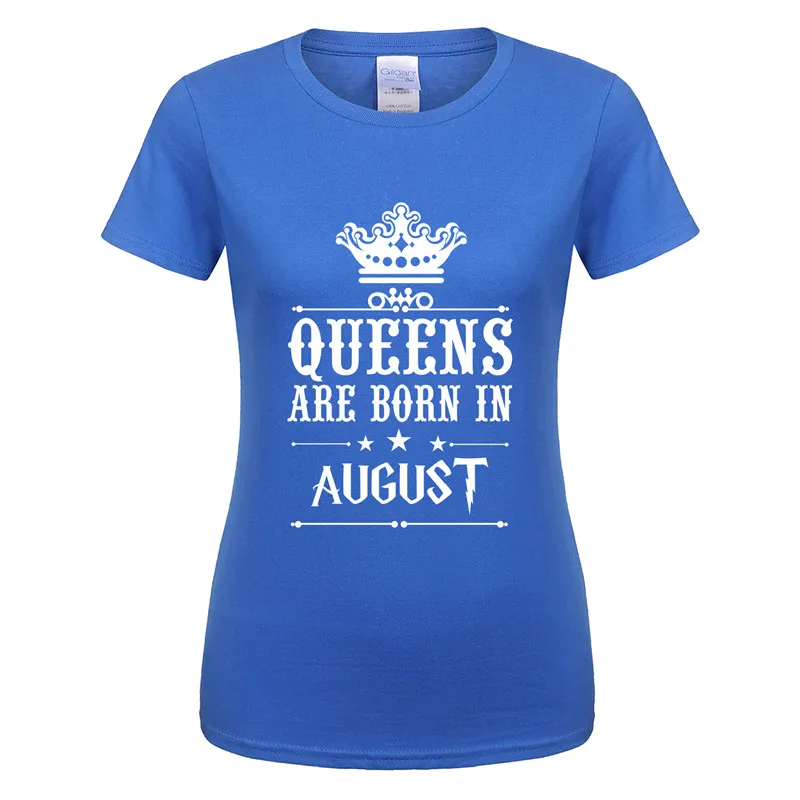 Omnitee подарок на день рождения Queens родились в августе футболка хлопковые топы
