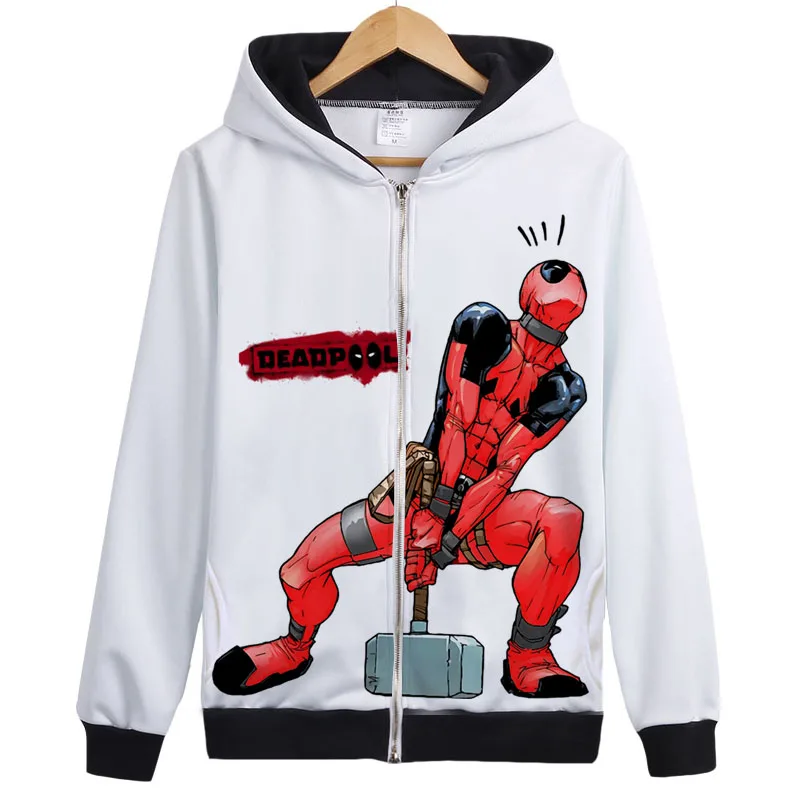 Толстовка с капюшоном Дэдпул Marvel Comic Wade Wilson толстовка на молнии верхняя одежда