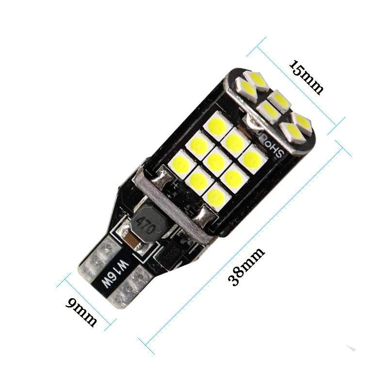 4 шт. Супер яркий автомобильный светодиодный фонарь заднего хода T15 3030 LED 24 SMD W16W