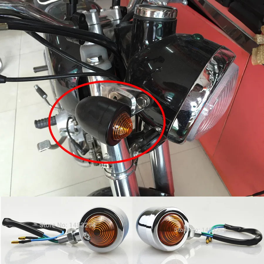 Хромированные поворотники стоп-сигналы для Harley Sportster Dyna Honda Yamaha Susuki Bobber |