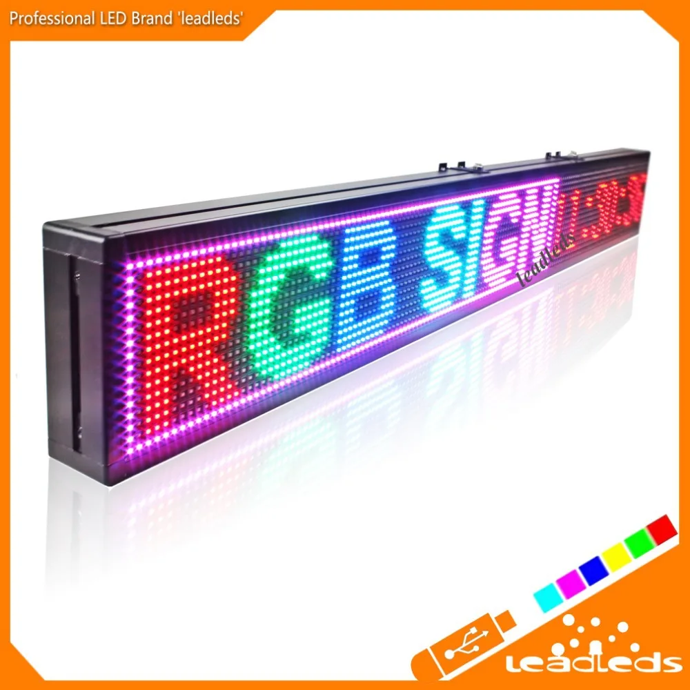 49x6 дюймов LED Дисплей доска закрытый программируемый прокрутку сообщение привело знак для Бизнес и хранить-rgb полный цвет сообщение