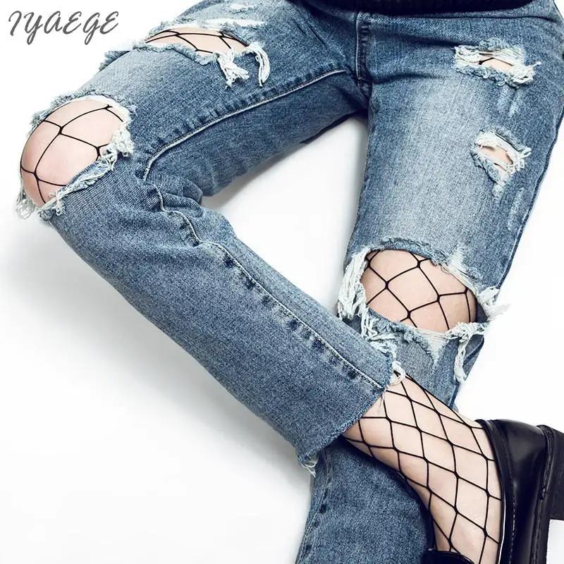 Сексуальная Kalgotki координатная сетка Чулочные изделия чулки в сетку для женщин