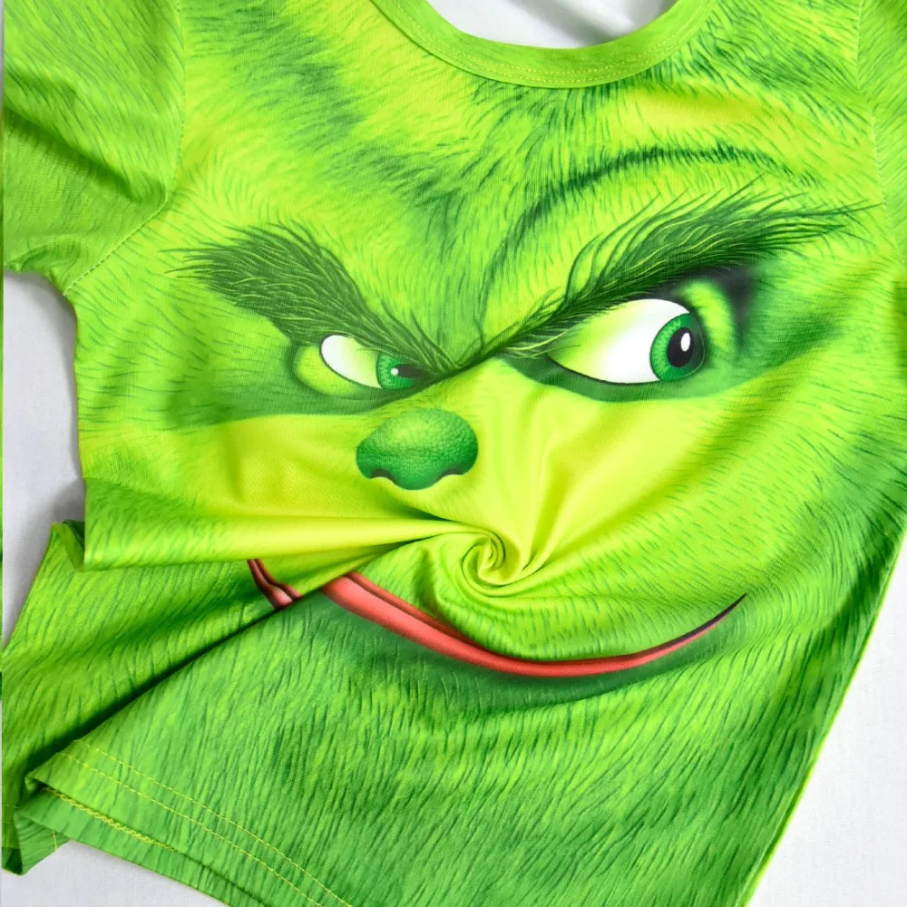 ZSQH Grinch/Новая модная детская футболка костюм гринча с надписью How The Grinch