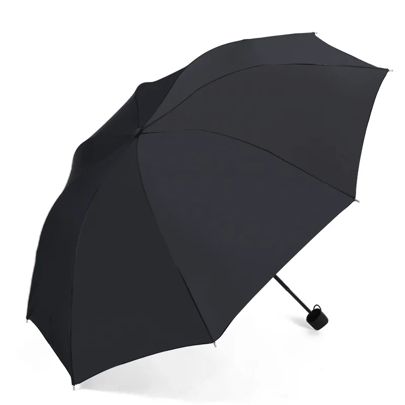 Small Fresh Golden Feather Folding Thickened Black Rubber Umbrella Rain Women for Men Sun Gear Parasol | Дом и сад