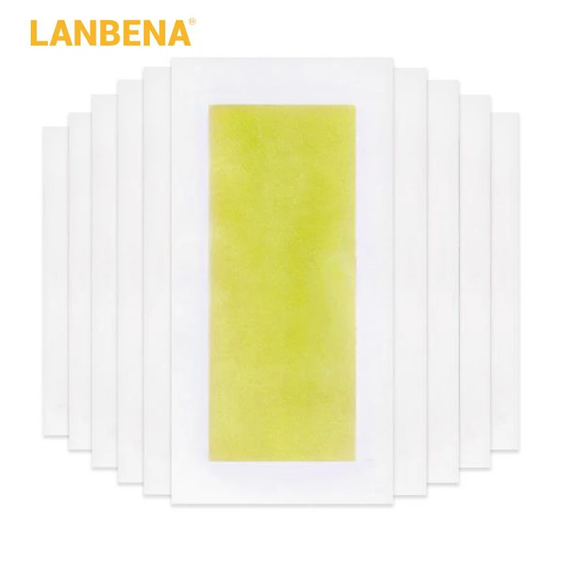 LANBENA эпиляция воск бумажные полоски 10 пар двухсторонняя депиляция удаление волос
