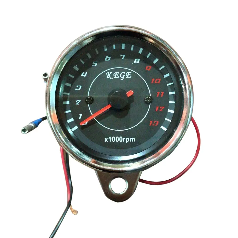 12V Универсальный Мотоцикл Тахометр измерительный инструмент со светодиодной
