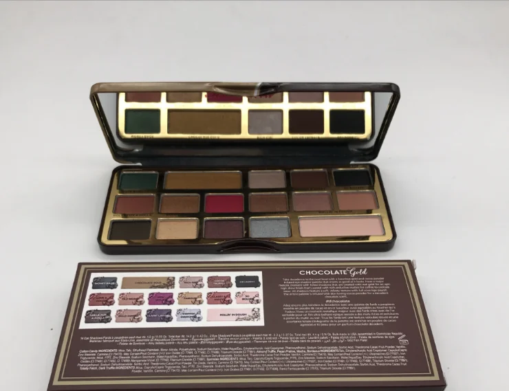 Free shipping Eye Makeup CHOCOLATE GOLD Highlights shadow Palette 16 Color Eyeshadow |