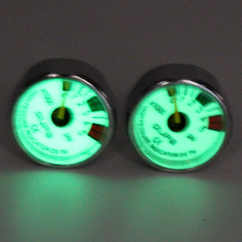 QUPB 1 дюйм PCP Пейнтбольный воздушный Давление манометр 5000psi световой 1/8 NPT GES004|pcp