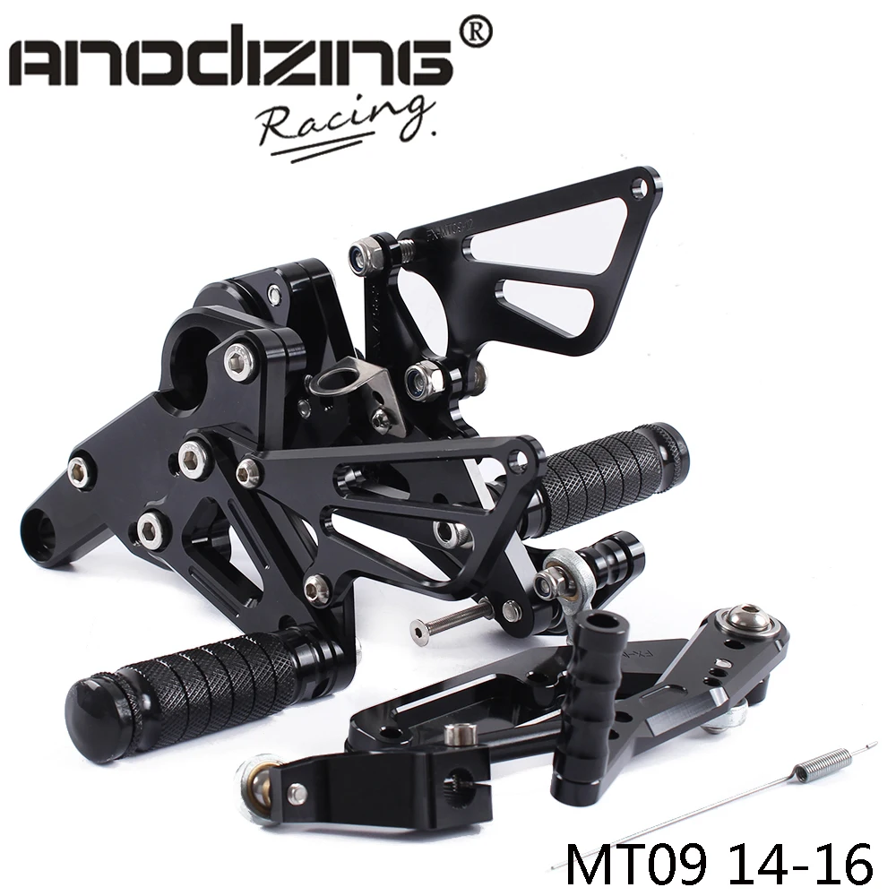 

Full CNC Aluminum Motorcycle Adjustable Rearsets Rear Sets Foot Pegs For YAMAHA MT09 MT 09 2014-2016