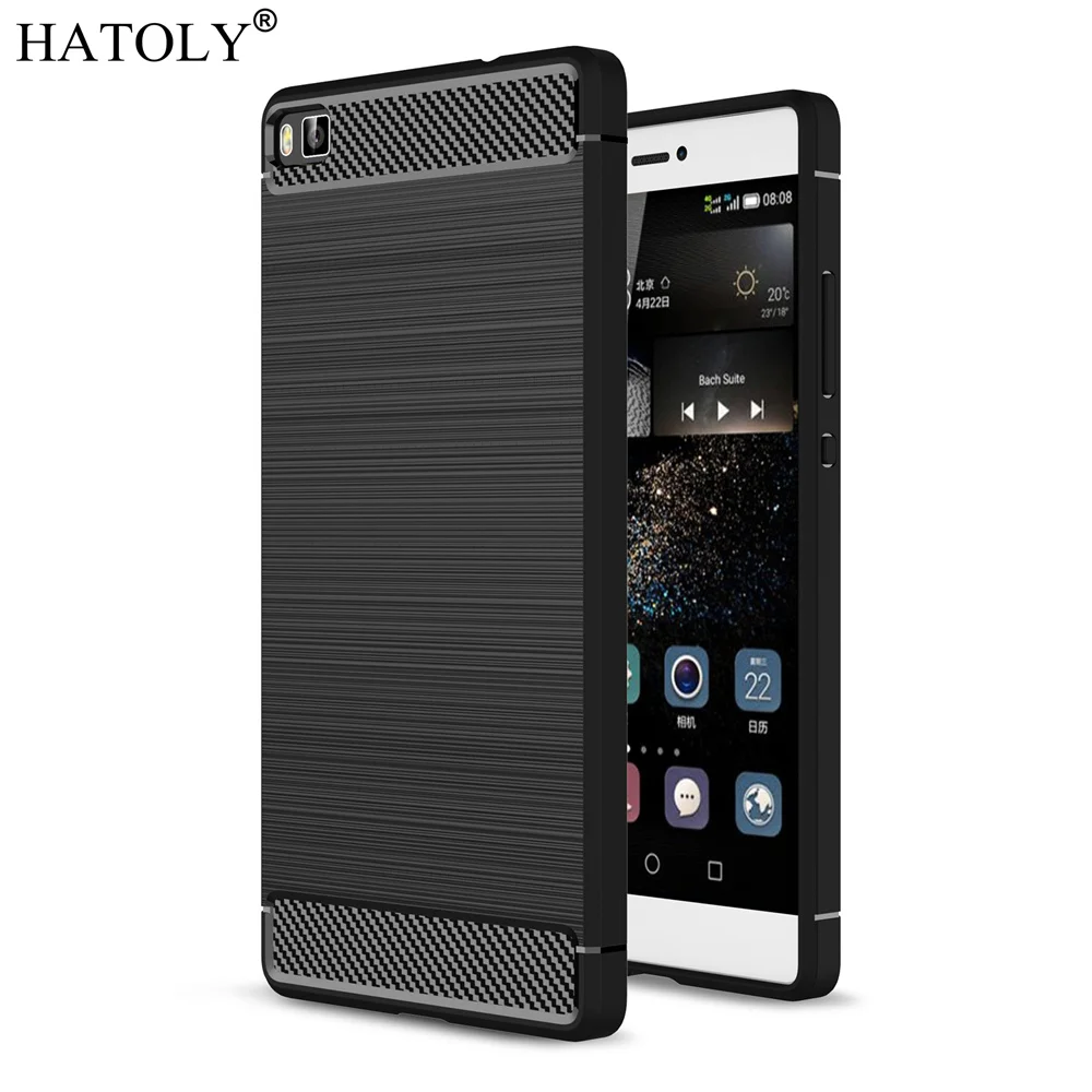 HATOLY чехол для Huawei P8 противоударный мягкий ТПУ Матовый прочный силиконовый