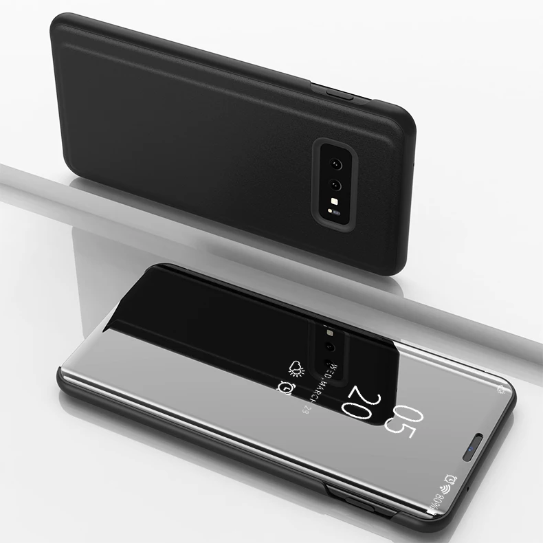Зеркальный умный чехол для Samsung Galaxy J4 J6 J8 A6 A7 A8 A9 2018 S7 Edge S8 S9 S10 Plus S10e A5 J3 J5 J7 2017 J2 Core