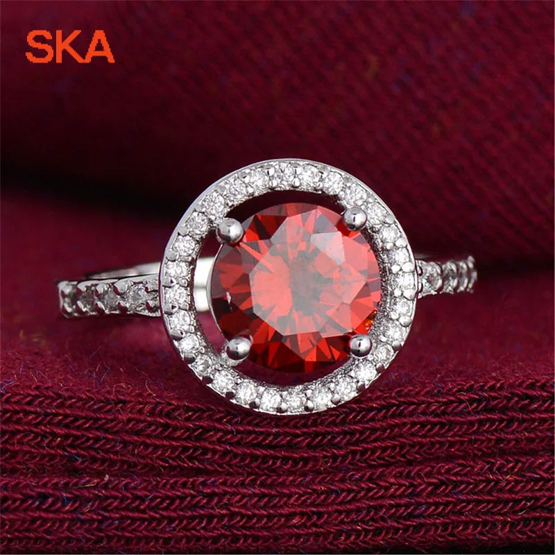 Ска ААА циркон обручальные кольца для женщин женские anel Австрийские кристаллы