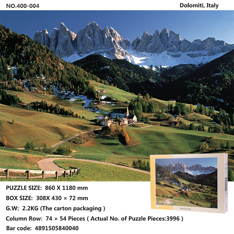 Детская головоломка для мальчиков и девочек модель пейзажа игрушка 4000/1000 штук