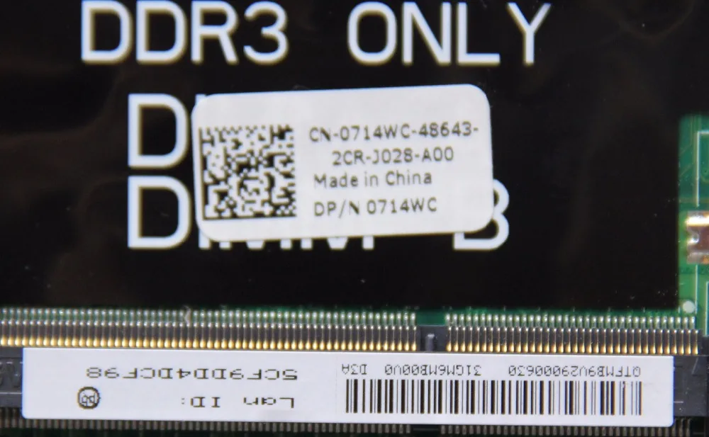 Материнская плата для ноутбука DELL L502X dgm6cmb8d0 с графическим процессором HM67 DDR3