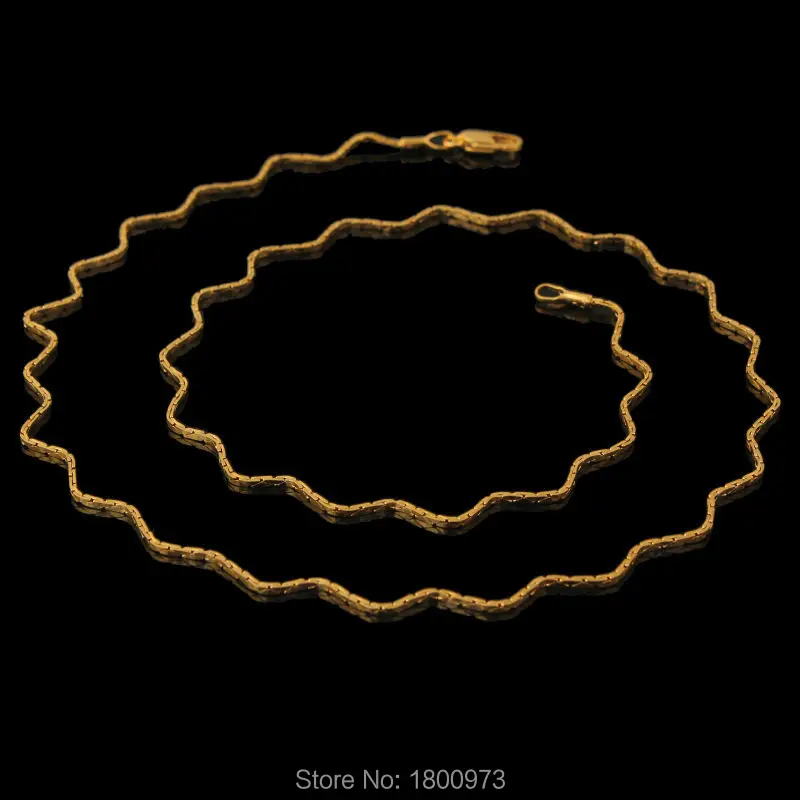 Новое винтажное ожерелье с изгибами подарок для женщин и девочек. Золотая витая