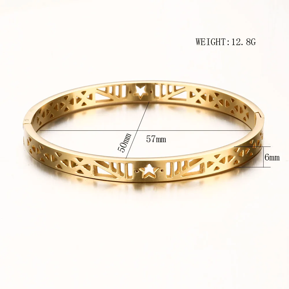 Универсальные дизайнерские женские браслеты 6 мм в форме звезды 3 цвета розовое