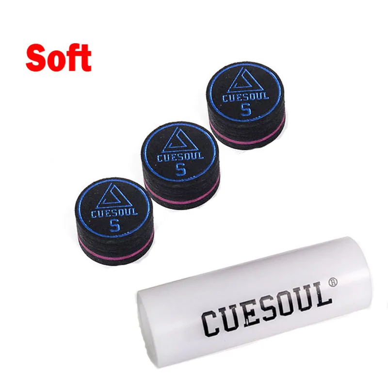 S soft Cuesoul бильярдный Интимные аксессуары 3 шт. кий Совет и Инструменты для Снукер Диаметр 14 мм 9 Слои Запеченный Свинья кожа - Цвет: S soft