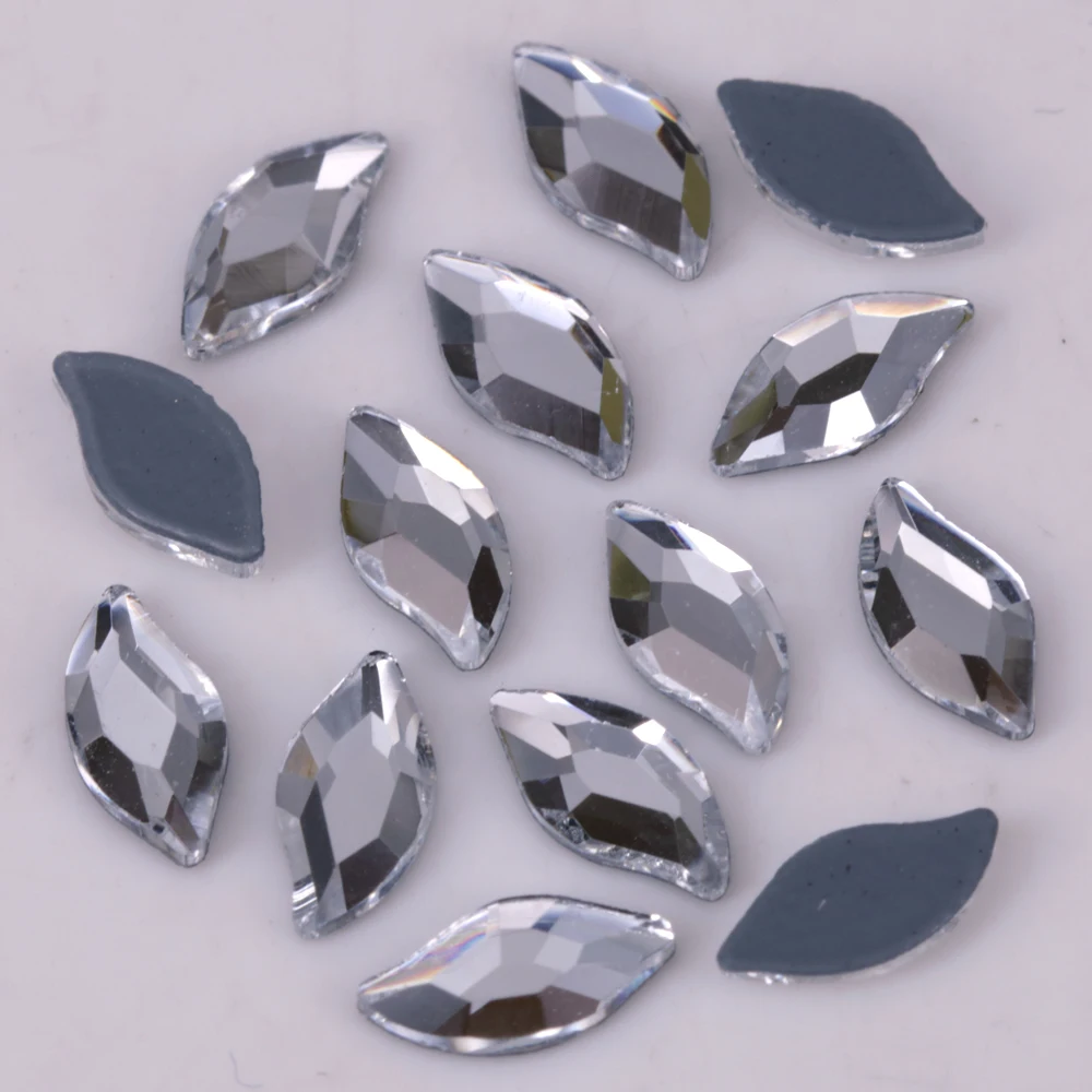 

Free Shipping! High Quality 4x8mm Diamond Leaf Hotfix Rhinestones / Iron On Flat Back Crystal Stones