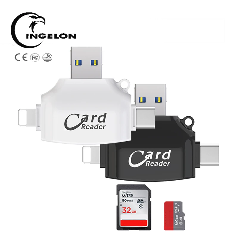 Ingelon SD Card Reader Microsd SDXC/SDHC sd usb c MMC idragon Adapter TF Memory Dropshipping for ios iphone & Android Cardreader |