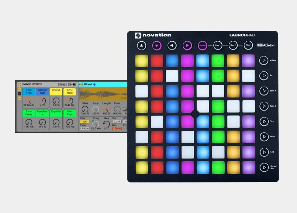 Novation Launchpad RGB MIDI клавиатура контроллер ударные колодки 64 RGB хит pad USB DJ сценический музыкальный Launchpad MK2