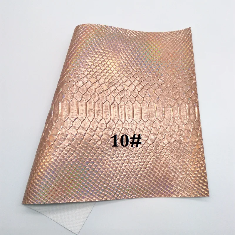Glitterwishcome 21X29 см A4 размер винил для бантов переливающееся тиснение змеиная кожа Fabirc искусственная кожа листы для бантов, GM333A - Цвет: 10