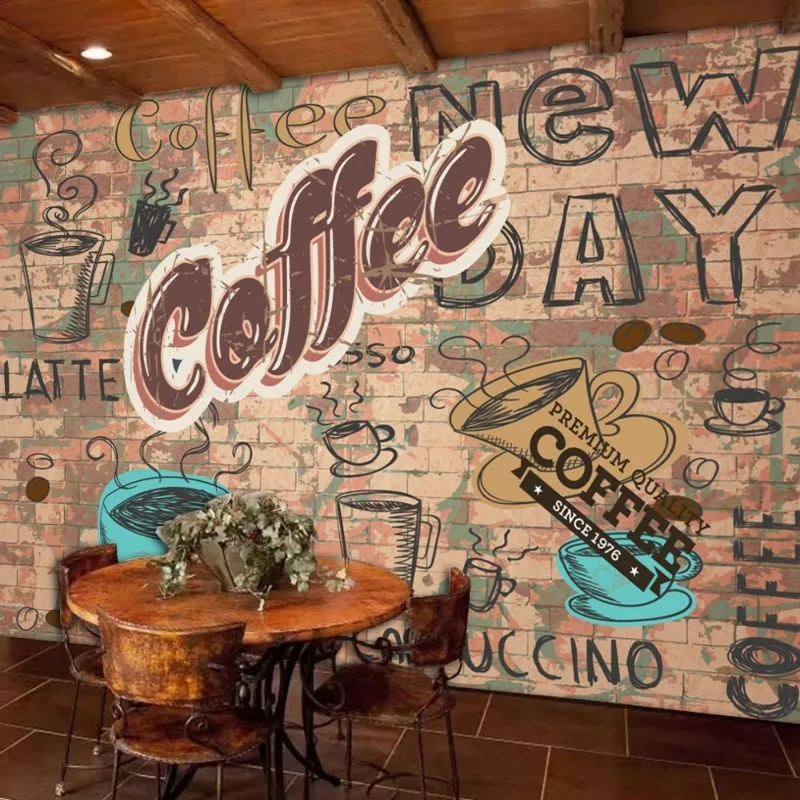 

Dropship Colomac Vintage Wallpaper Retro Nostalgic Cafe Restaurant Kitchen Wallpaper Photo Wallpaper Living Room Papel Tapiz