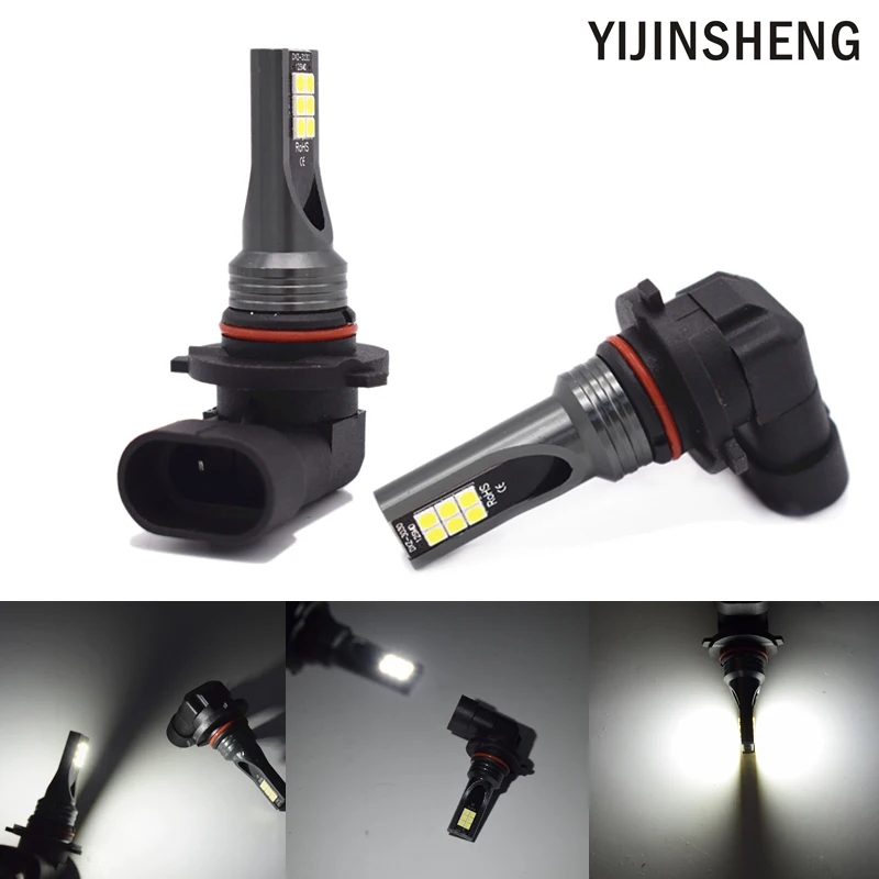 YIJINSHENG 2 шт. Led H8 H11 HB4 9006 HB3 9005 Противотуманные фары лампы 1200LM 6000K белый автомобиль