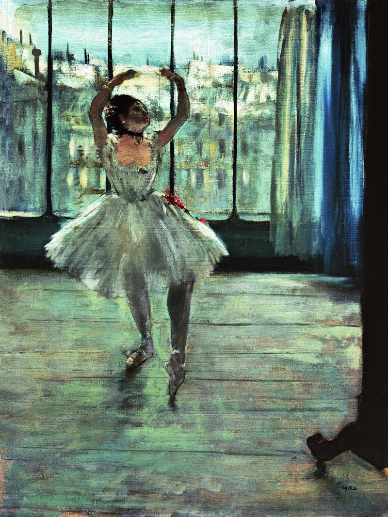 

figurative posters canvas painting Edgar Degas Dancer in Front of a Window (Dancer at the Photographer's Studio) circa 1874-77