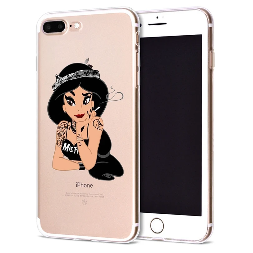 Funda For Apple iPhone 6 6S 7 Plus X 10 Cute Tatto Alice Soft TPU Cover for Case Original Coque 8 B310 |