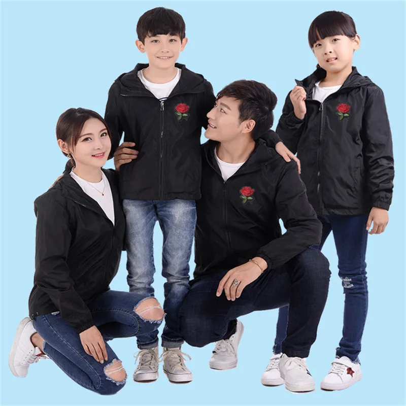 Мужская ветровка с вышитыми розами кожаная куртка-бомбер капюшоном для детей