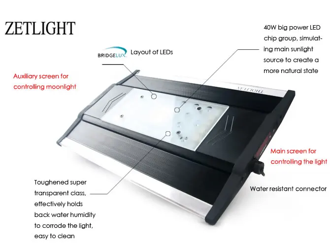 ZETLIGHT ZT6500 ZT6500C wifi светодиодный светильник для выращивания аквариума, лампа для коралловых рифов, аквариумных животных, украшения аквариума с wifi