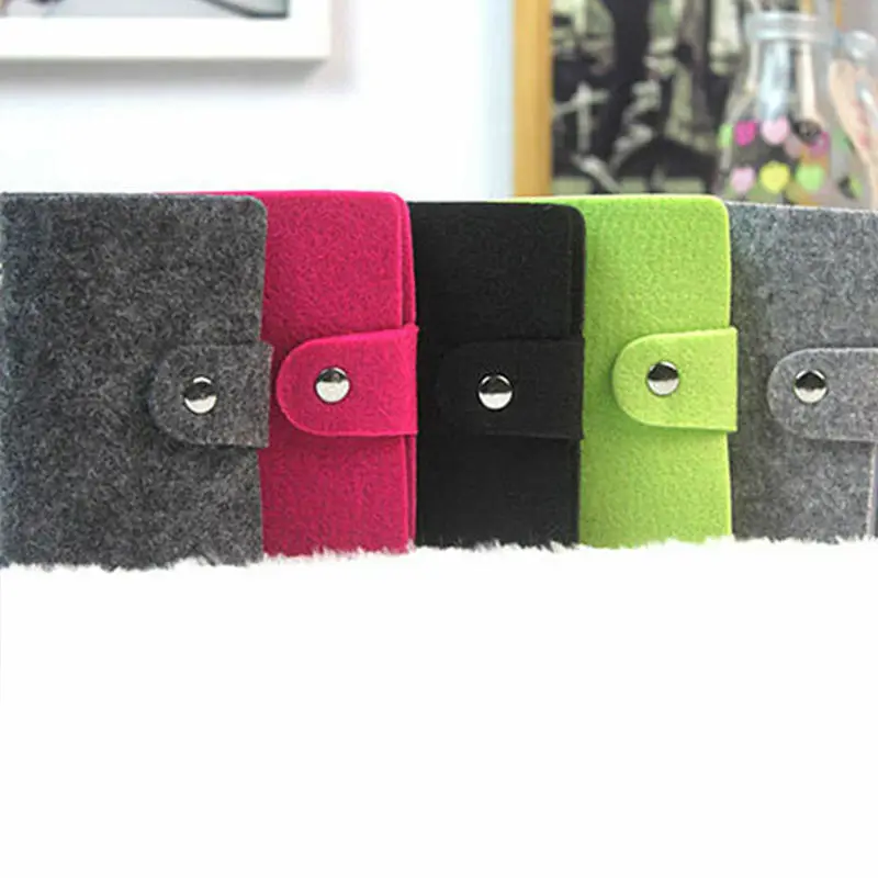 Новинка 2019 лидер продаж миниатюрный тонкий фетровый кошелек с 24 кармашками для