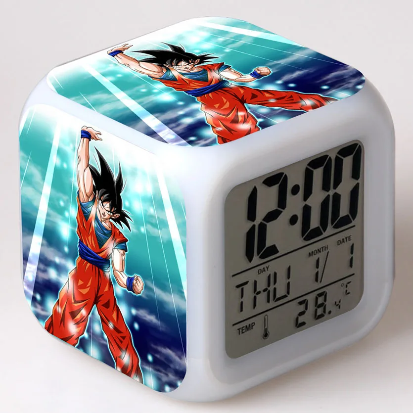 Япония Манга Dragon Ball z фигурки светодиодный сенсорный светильник с изменением цвета будильник настольные часы Аниме Figma Dragon Ball Супер Игрушки для мальчиков