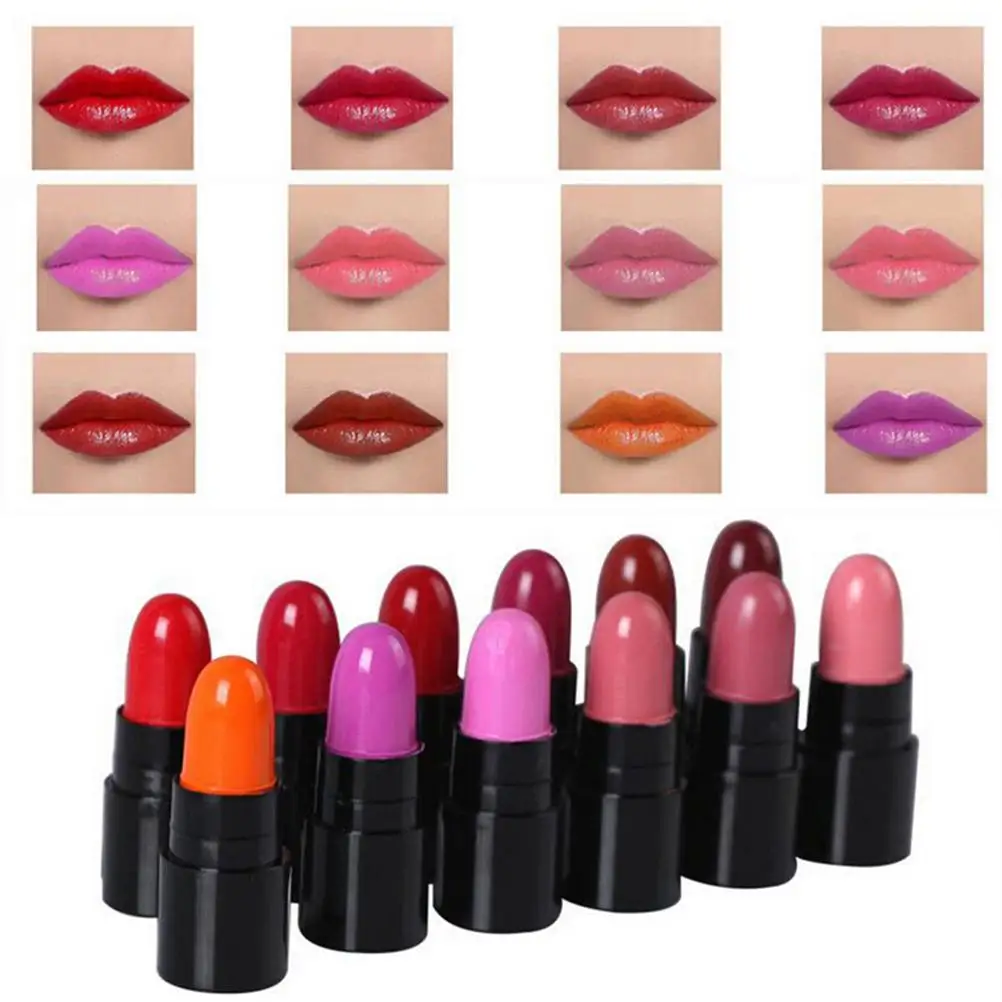 

DATINGDAY 12 Colors Long-lasting High Gloss Lipstick Lip Gloss Lip Stick Cream Beauty Brand Makeup Cosmetics